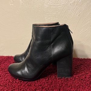 Madewell - Pauline Black Leather Ankle Boots E0276 size 7.5